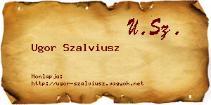 Ugor Szalviusz névjegykártya